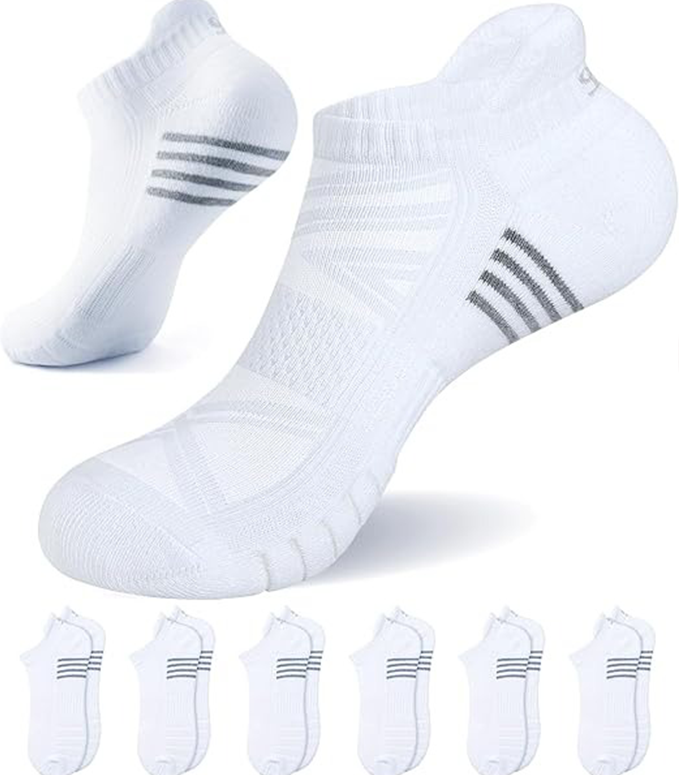 Running Socks Cushioned Sports Socks Ankle Socks Trainer Socks for Men Women