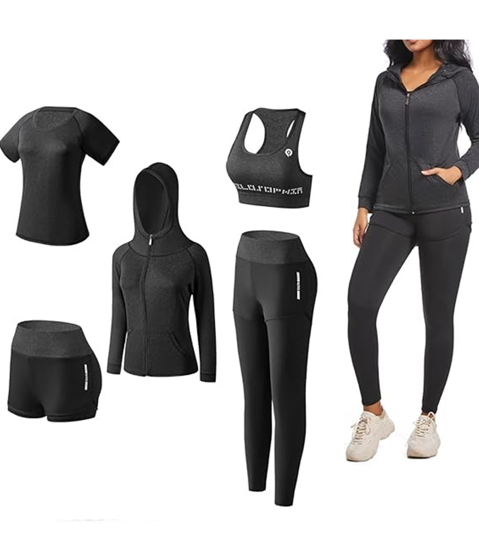 Tracksuit Womens Full Set Gym Sets Sport Running Exercise Workout Yoga Outfits