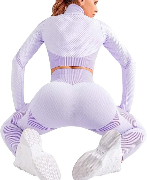 3pcs Outfits Workout Joggers Yoga Gym Sportswear Leggings And Stretch Sports Bra Jumpsuits Clothes Sets - Image 2