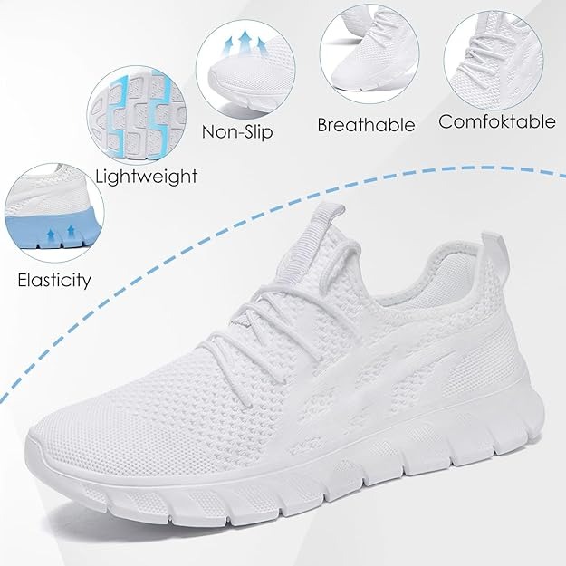 Men's Sports Shoes Breathable Road Running Shoes Lightweight Men's Casual Shoes Non-Slip Tennis ShoesFlat - Image 4